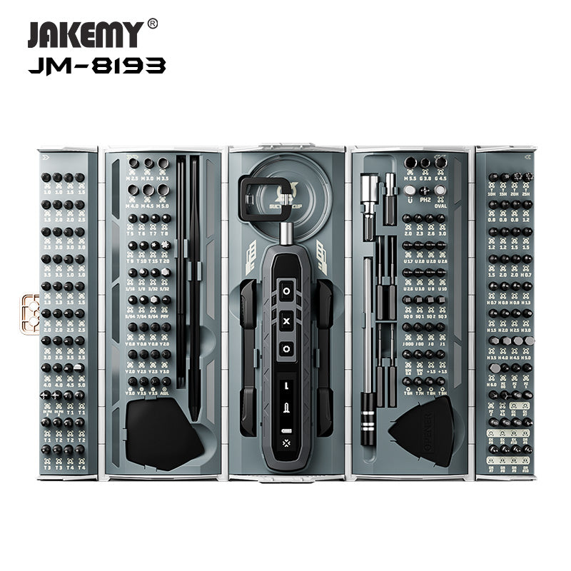 JAKEMY 180合1 CR-V 電動螺絲刀頭精密迷你工具箱 JM-8193