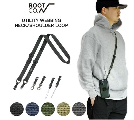 ROOT CO. UTILITY WEBBING NECK 多功能掛繩